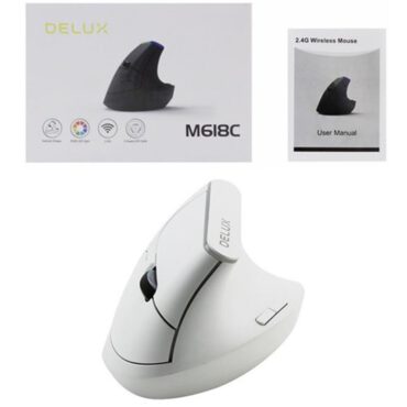 Mouse Delux Vertical Inalambrico M618C